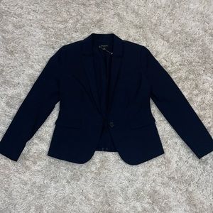Ann Taylor size 4P 1 button navy blue blazer